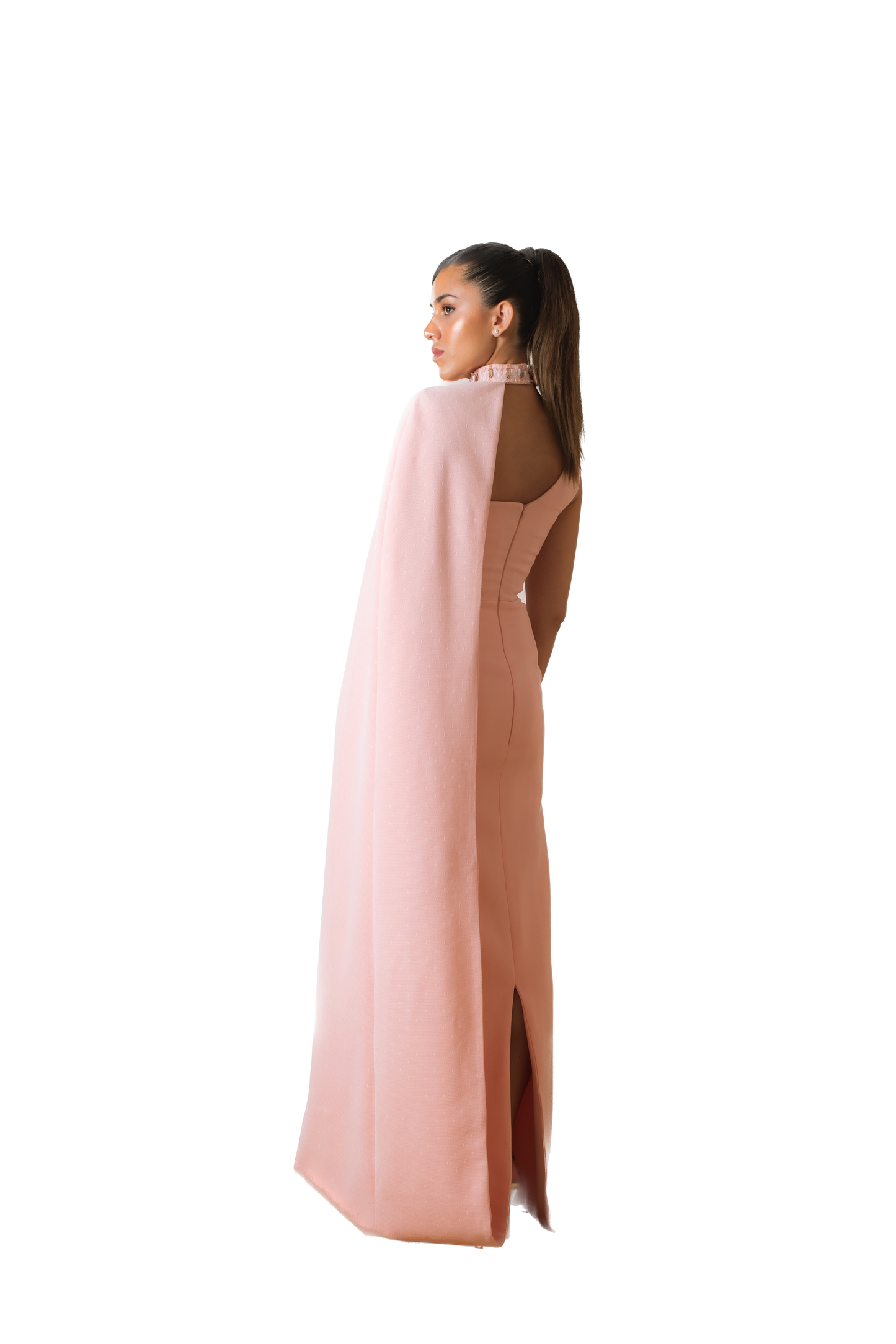 One shoulder gown