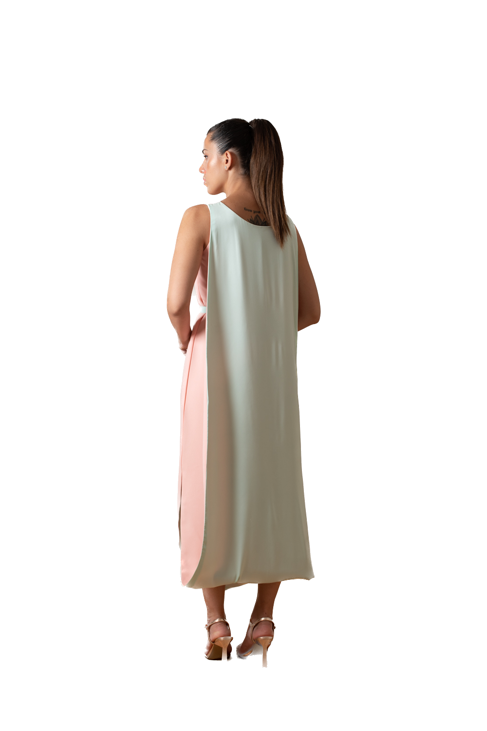 Cape back dress